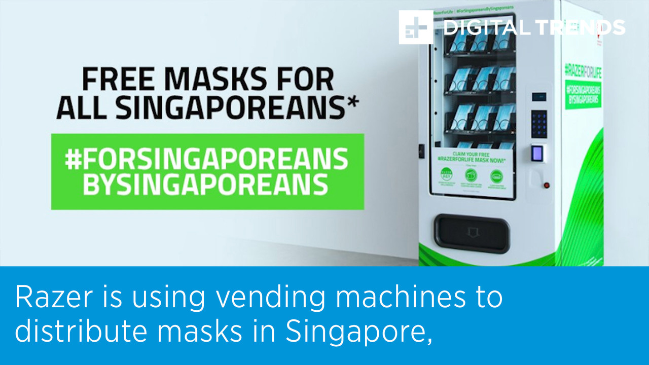 Razer is using vending machines to distribute masks in Singapore