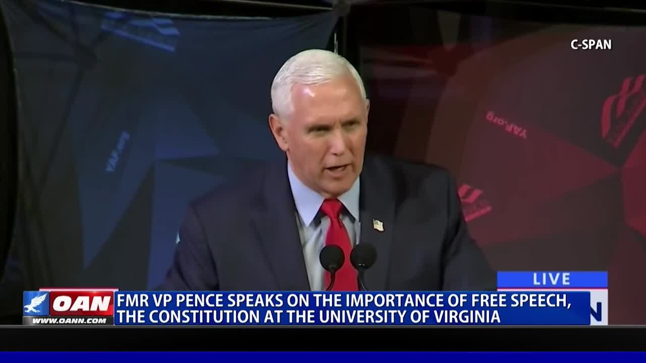 Pence Speaks On Importance Of Free Speech, Constitution At The University Of Virginia