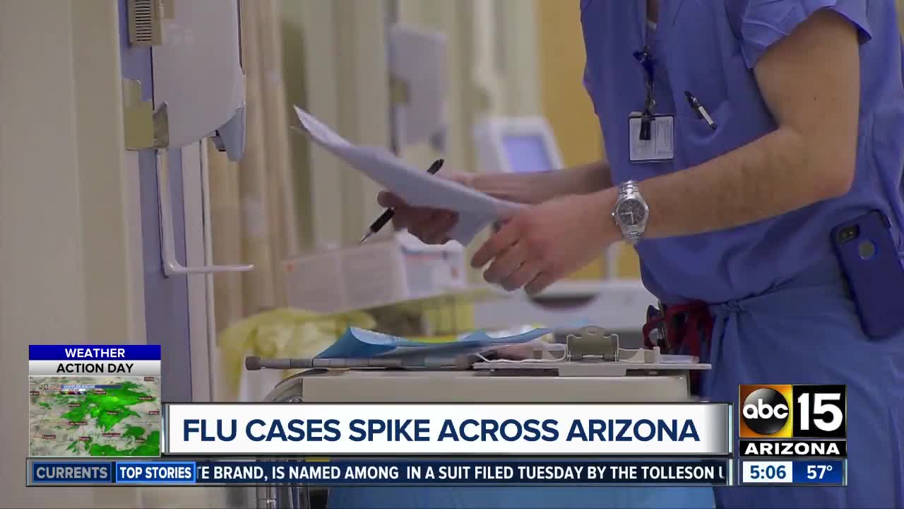 Flu cases spike in Arizona