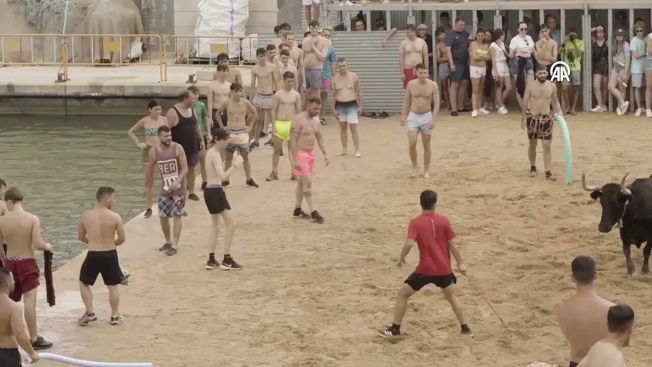 Bull festival in Spain