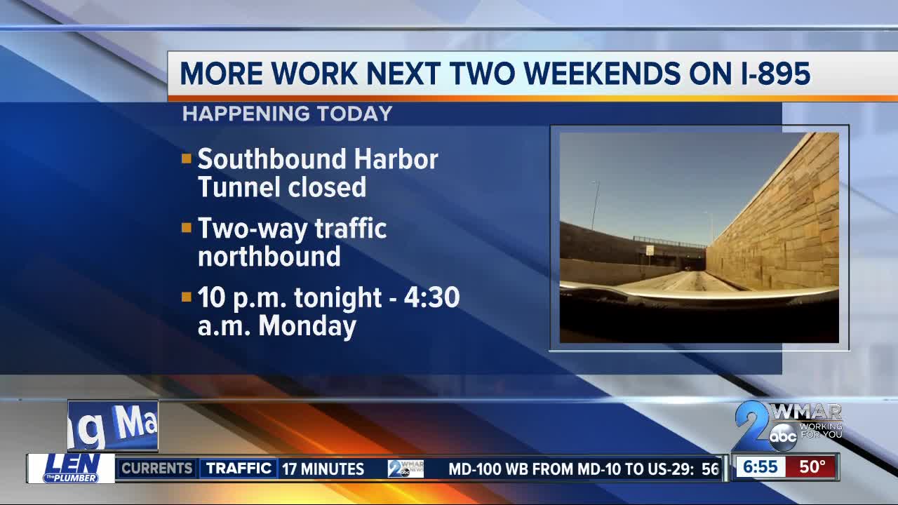 SB Baltimore Harbor Tunnel to close two straight weekends for repairs