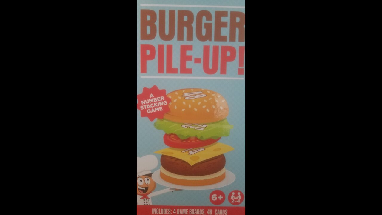 Burger Pile-Up Board Game (Dollar General / Old East Main Co.) -- What's Inside
