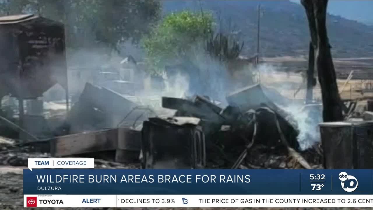 Wildfire victims in Dulzura brace for rains