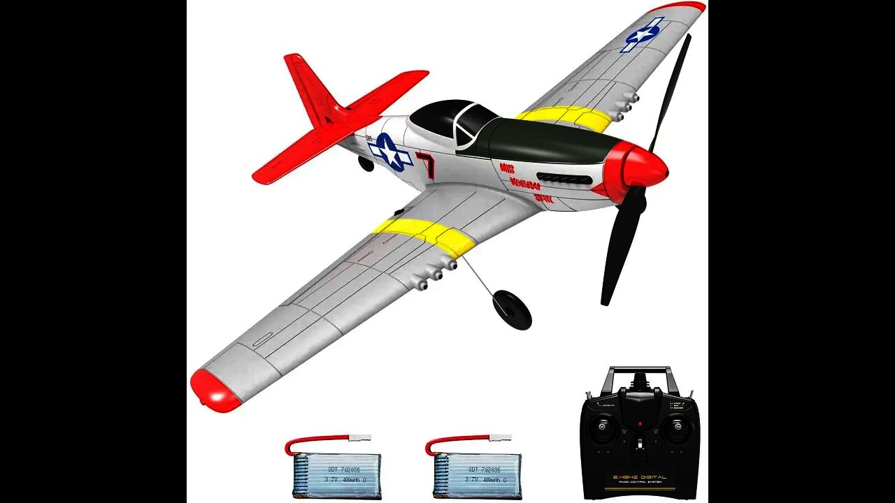 VOLANTEXRC RC Airplane 4-CH Remote Control Aircraft Ready to Fly P51 Mustang #shorts