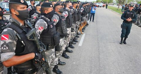 Police ends the party in the middle of a pandemic in Belém-Pará-Brazil