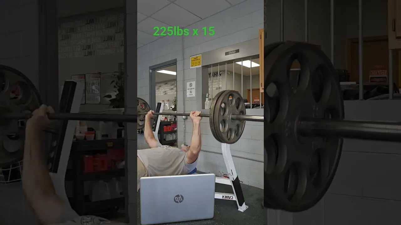 225lbs x 15 reps, Crazy old man