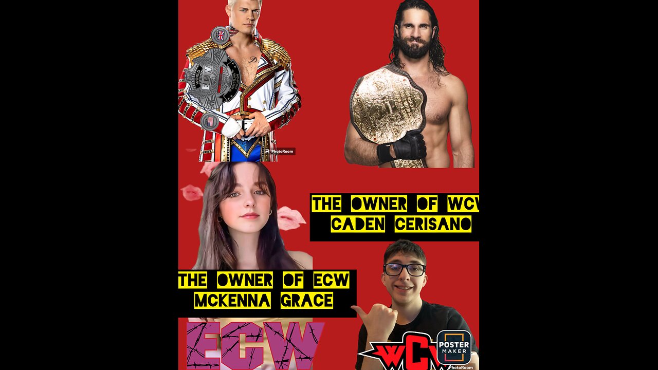 WCW/ECW alliance Theme ￼(Caden Cerisano Mckenna Grace Cody, Rhodes, and Seth Rollins)