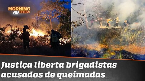 Brigadistas presos sob suspeita de provocar incêndios deixam a cadeia