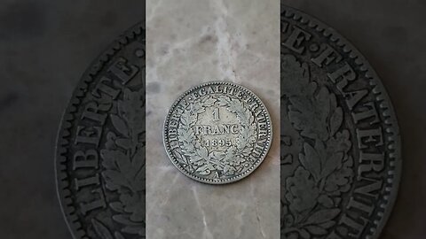 Overly Excited Overview Of A Franch Silver Franc Coin