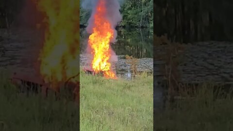 Bad Boy mower burning