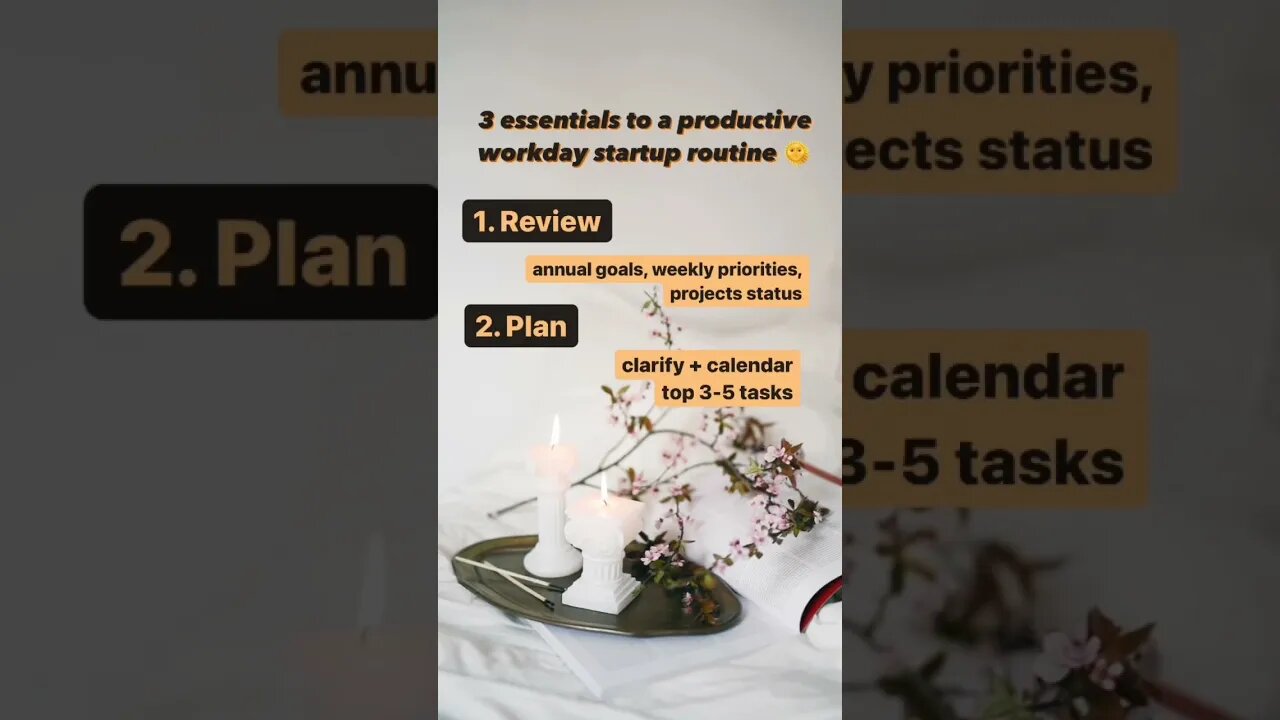 3 steps for a more productive day #productivity #morningroutine #shorts