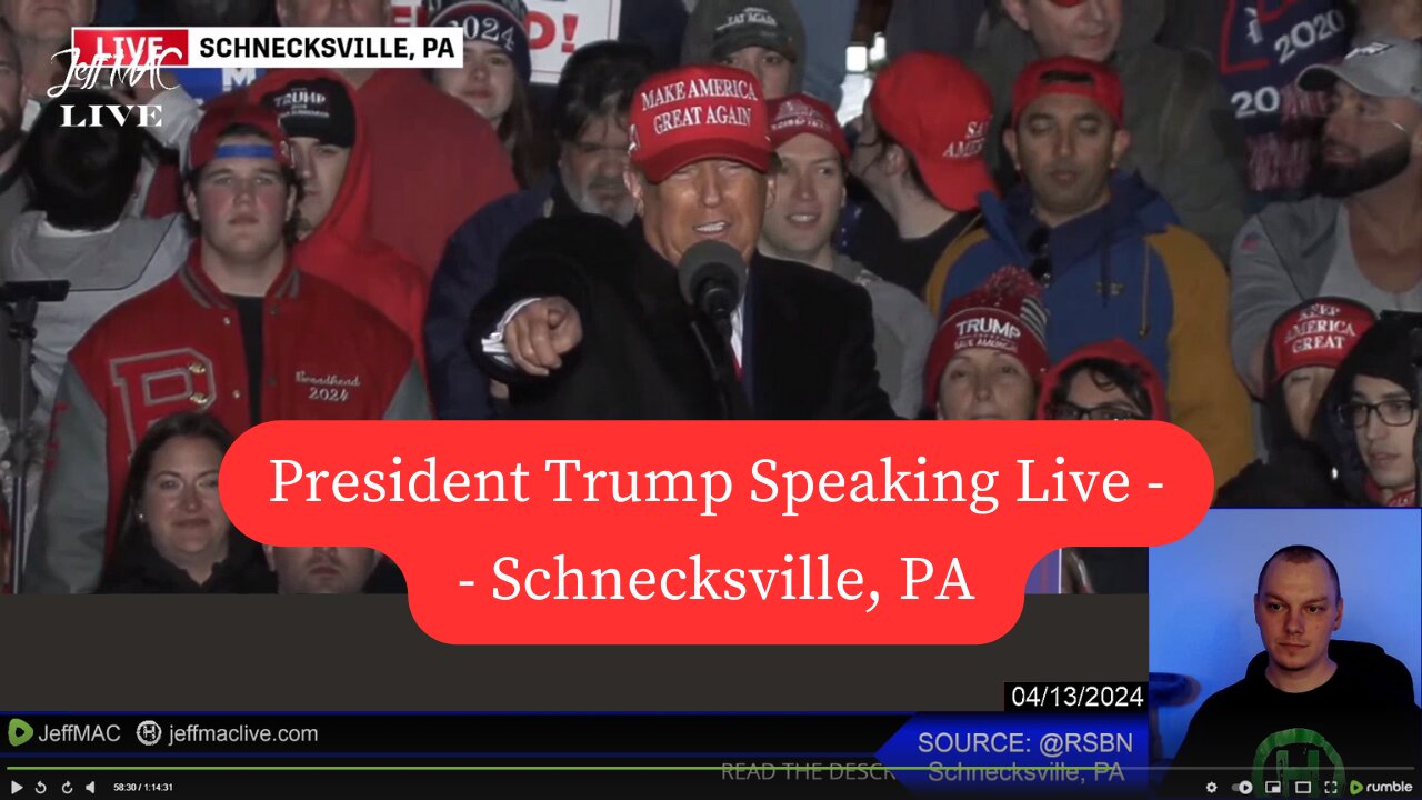 President Trump Speaking Live - Make America Great Again Rally - Schnecksville, PA