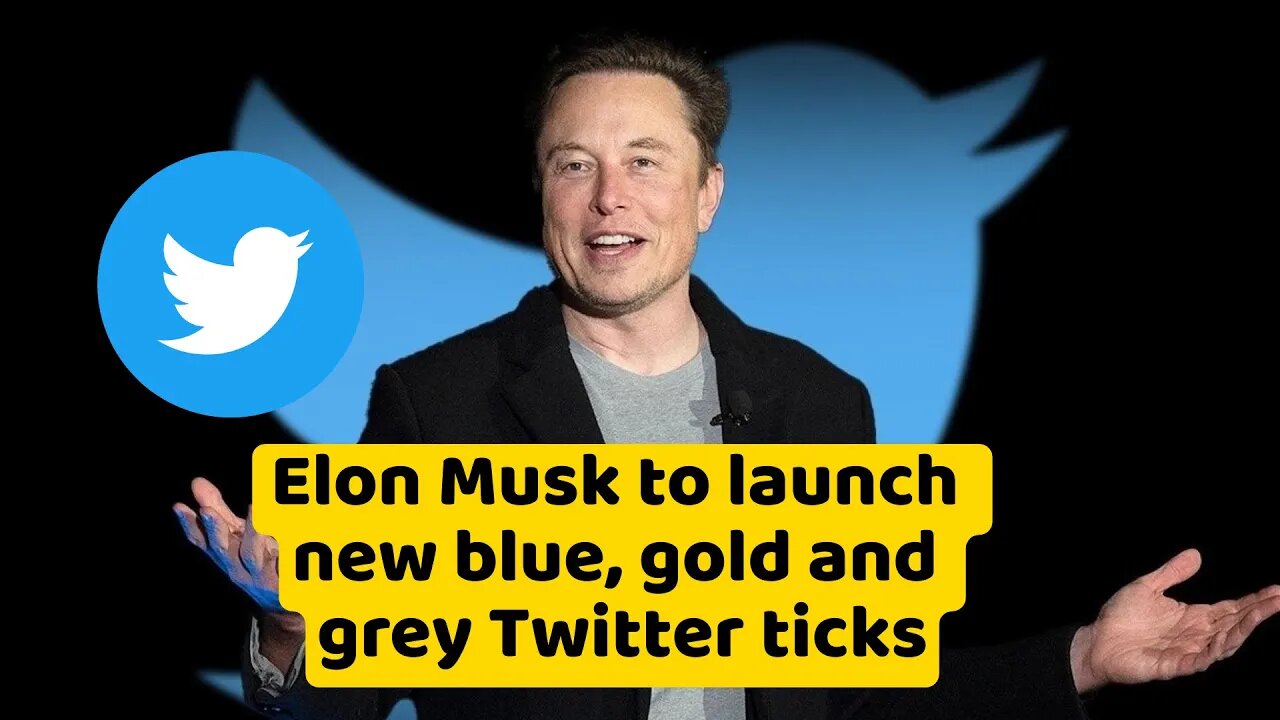 Elon Musk to launch new blue, gold and grey Twitter ticks