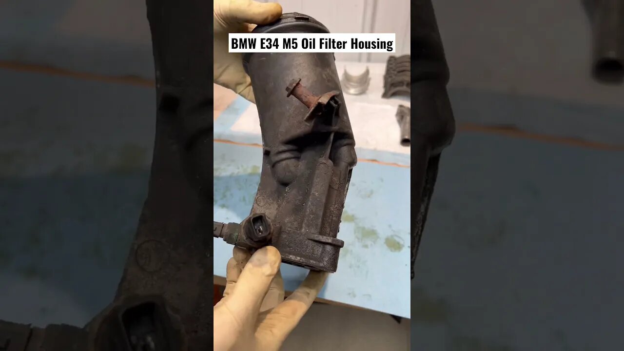 BMW E34 M5 Oil Filter Housing #bmw #bmwe34 #bmwm5 #diy #cars #restoration #automotive #mechanic