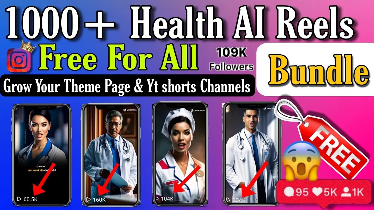 1000+ Free AI Health Reels Bundle | No Copyright/Strike Ai Health Reels Bundle | GET 1000+ AI HEALTH