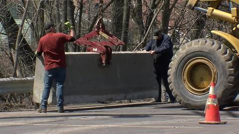 New barriers installed at scene of near-fatal accident