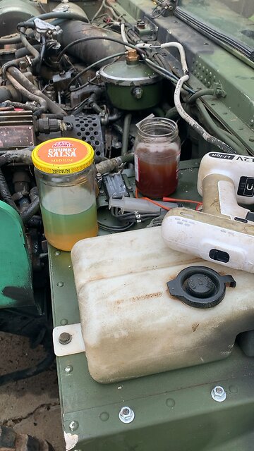 That’s not good - brown fuel from the #HMMWV injector pump