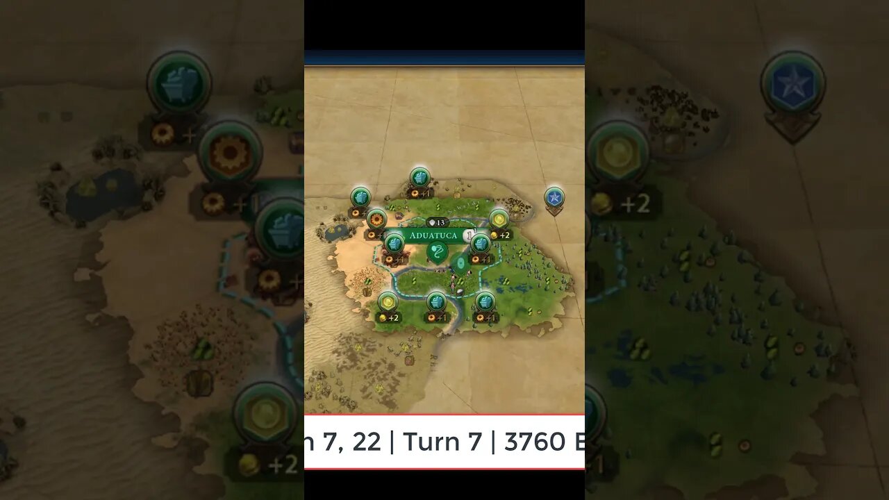 #oneturnadaychallenge #civ6 – Turn 7 - FIRST WEEK COMPLETE #shorts