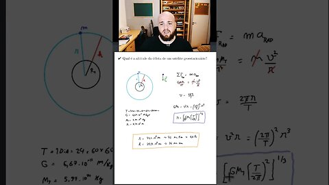 Calculando a altitude da órbita de um satélite geoestacionário [Problema em 1 min ou menos]