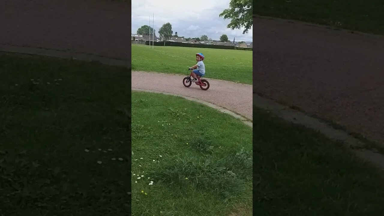 Baby Toms 1st big boy bike ride.