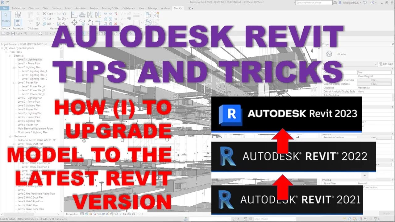 REVIT TIPS AND TRICKS: HOW TO UPGRADE MODEL TO LATEST REVIT VERSION