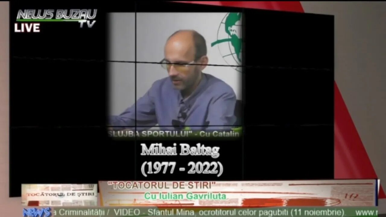 LIVE - TV NEWS BUZAU - TOCATORUL DE STIRI, EDITIE SPECIALA - Misu Baltag- IN MEMORIAM