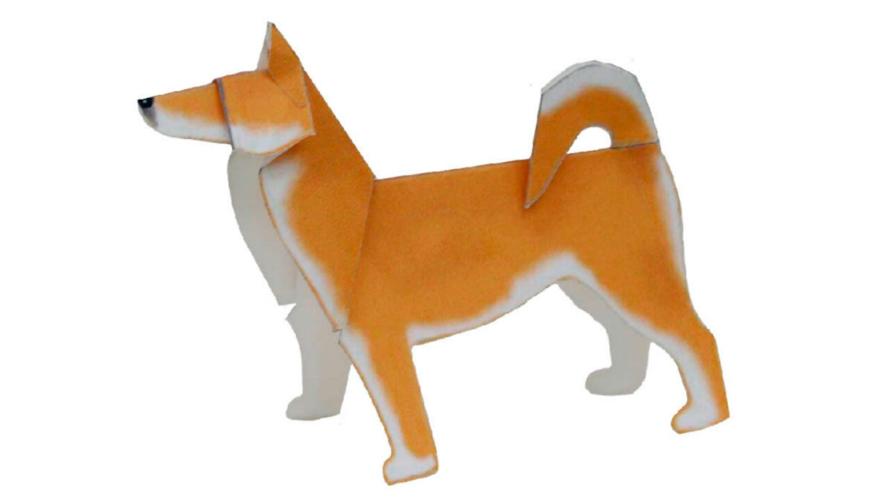 Paper shiba dog/Perro shiba de papel/Cachorro shiba de papel