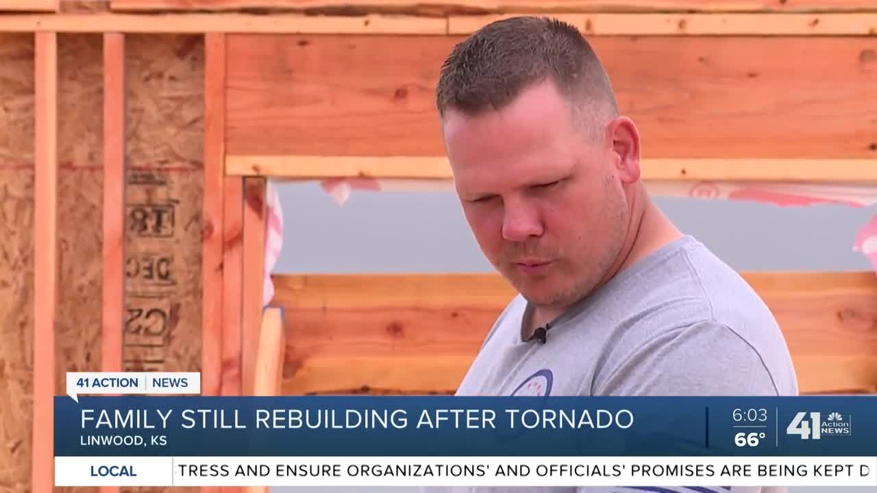 Family still rebuilding after tornado