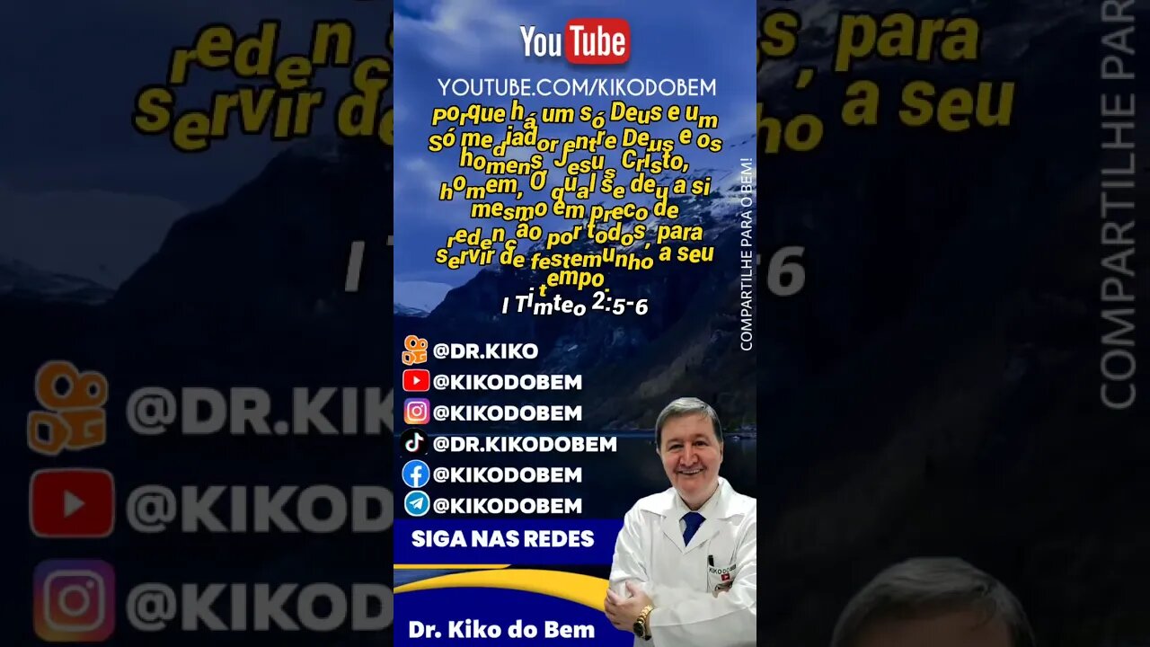 1 Timóteo 2:5-6 #biblia Sagrada Inscreva se neste #canal P este #trabalho continuar #shorts #paz #fé