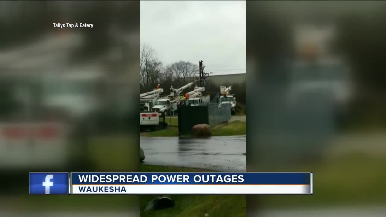 Thousands of Waukesha residents left without power Saturday morning due to utility pole fire