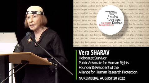Vera Sharav || Unless All Of Us Resist Never Again Never Again Is Now !!