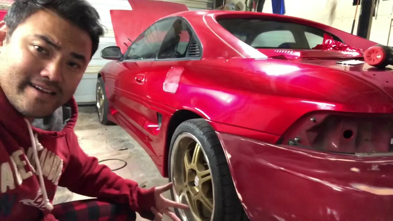 Making a DIY Show Car 1991 MR2 Part 2: Bondo & Engine Lid Wrap