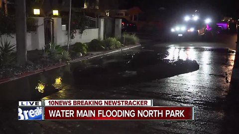 Water main floods North Park