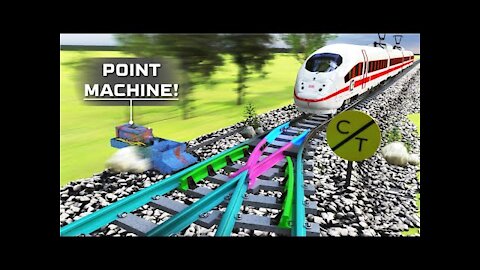 How do trains switch the tracks?