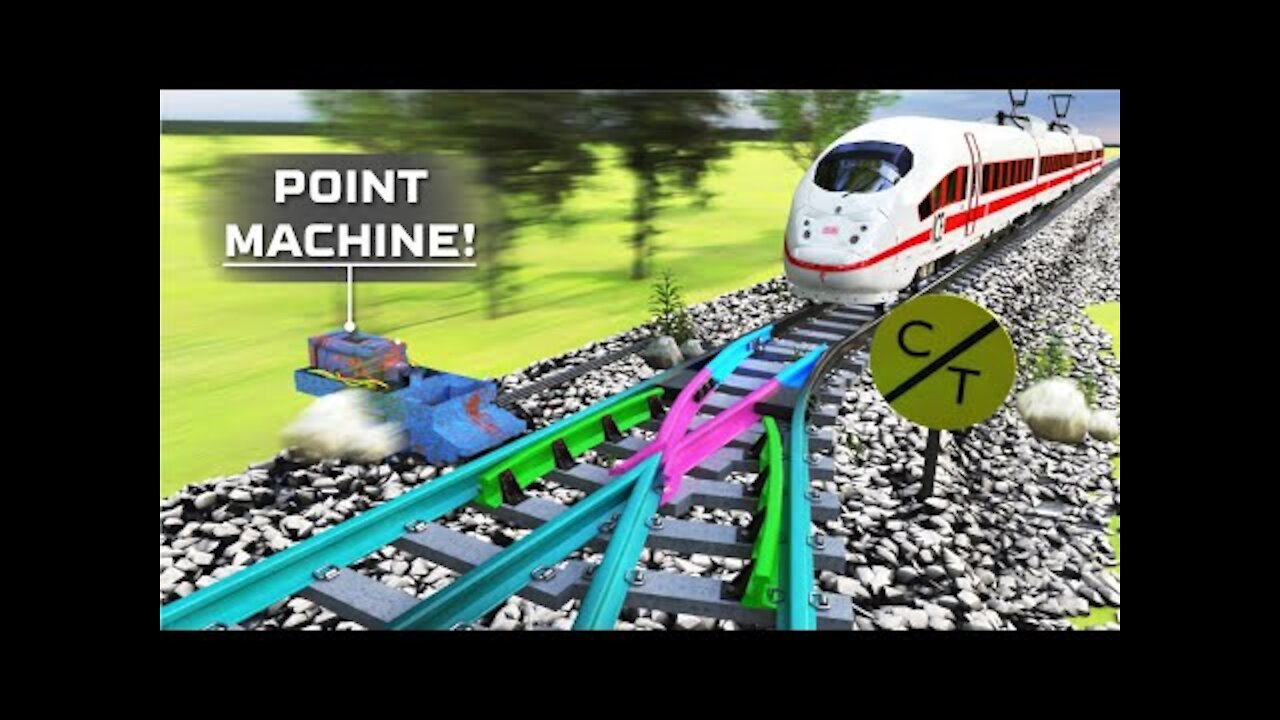 How do trains switch the tracks?