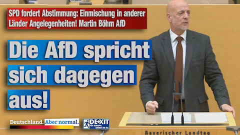 SPD fordert Abstimmung: Einmischung in anderer Länder Angelegenheiten Martin Böhm AfD