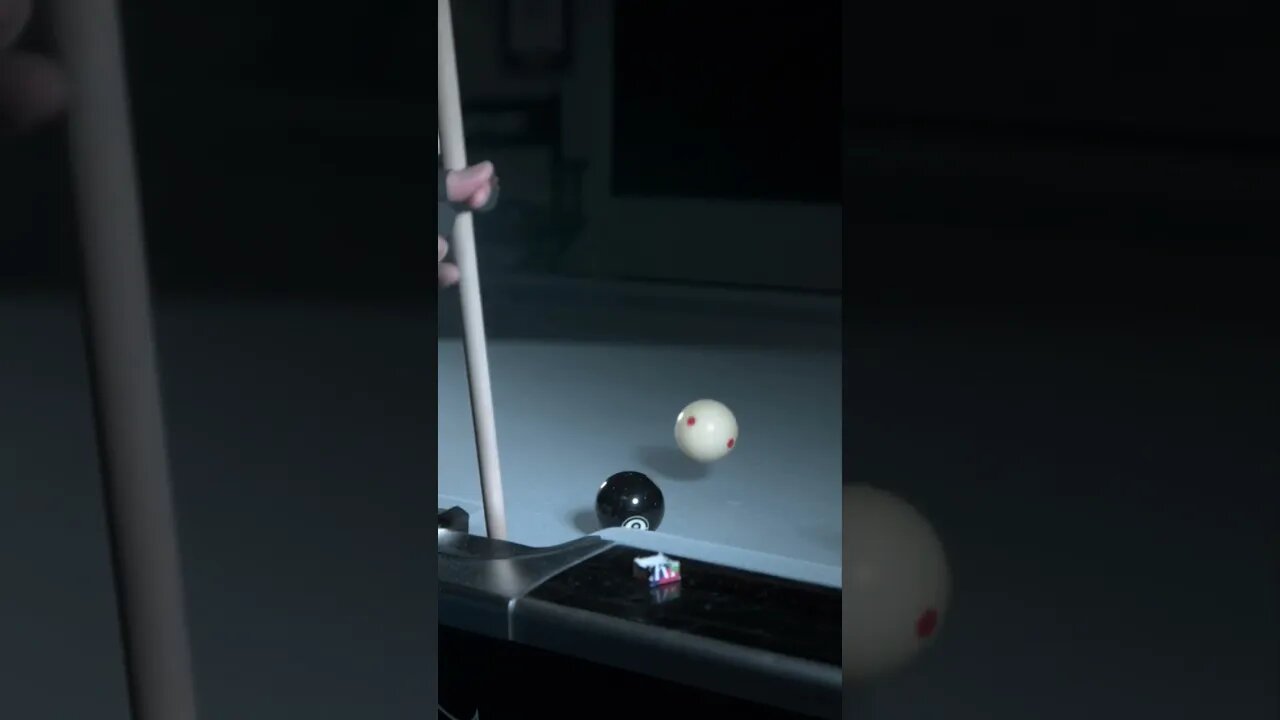 Super Close Jump Draw in Super Slow Motion!! 🎱 #billiards #shorts