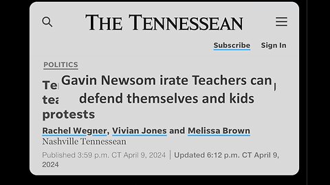 TN passed law teachers can defend students with 2A, Gavin Newsom furious