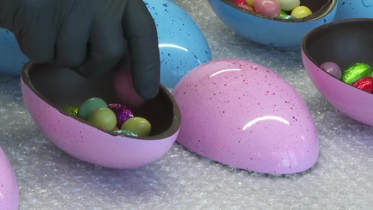 Their beautiful chocolate eggs are made to be smashed