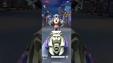 Mario Kart Tour - Fish Bone Mii Racing Suit Gameplay (Night Tour Ranked Cup Reward Driver)