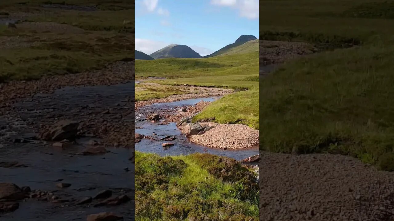 River Allt na Lairige on a sunny day Scotland