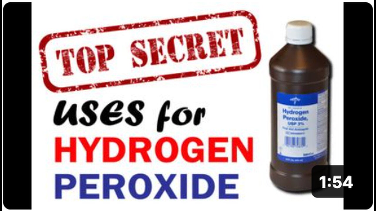 HYDROGEN PEROXIDE (H202)KILLS GERMS, VIRUSES AND CANCER CELLS JUST BY RUBBING...