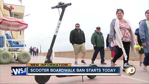 E-scooter ban on San Diego boardwalks starts