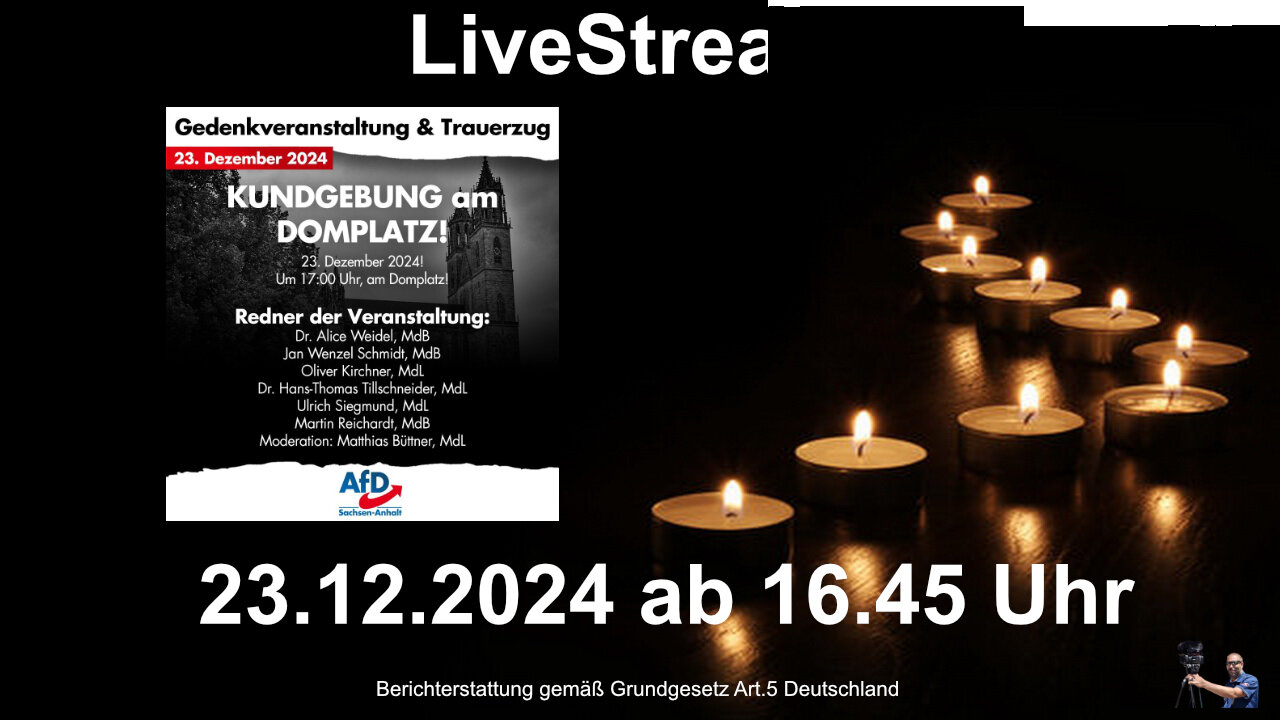 Funeral march in Magdeburg and memorial event of the AfD 23.12.2024