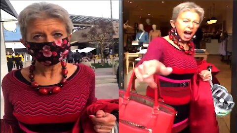 Old Woman Is Harassed For Saying "All Lives Matter" And Has Meltdown After Being Followed