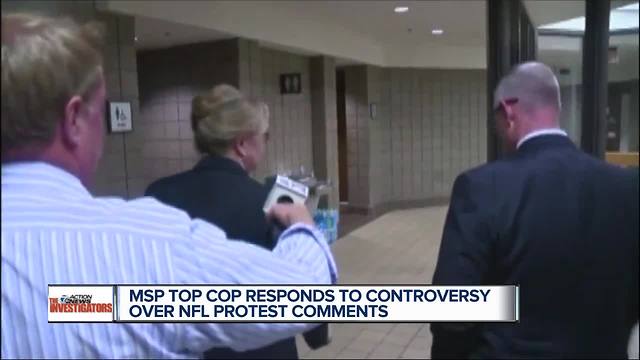 Michigan State Police director talks about National Anthem controversial comments