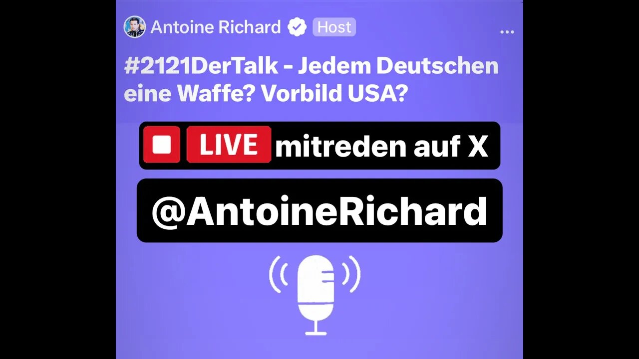 #2121DerTalk - Jedem Deutschen eine Waffe? Vorbild USA?