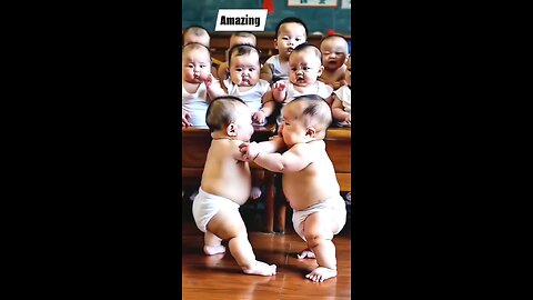 Chubby Baby fight cute scenes @ai.with.ravishankar