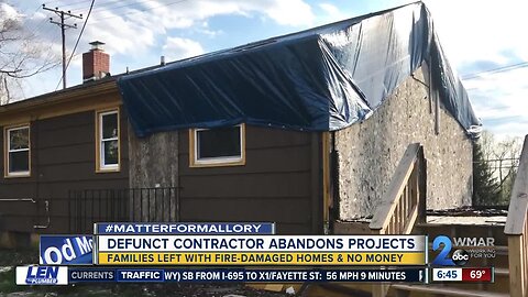 Defunct contractor takes deposits, leaves families with fire-damaged homes