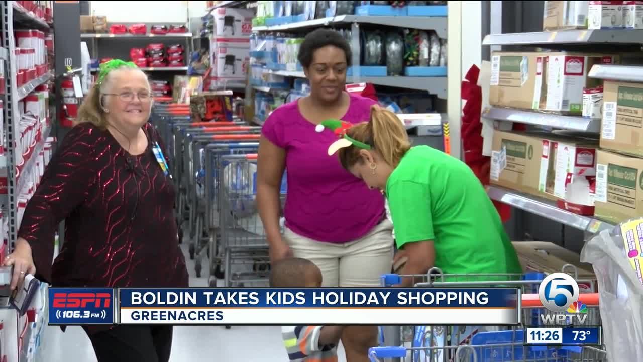 Anquan Boldin takes kids shopping (Cheribundi Boca Bowl)